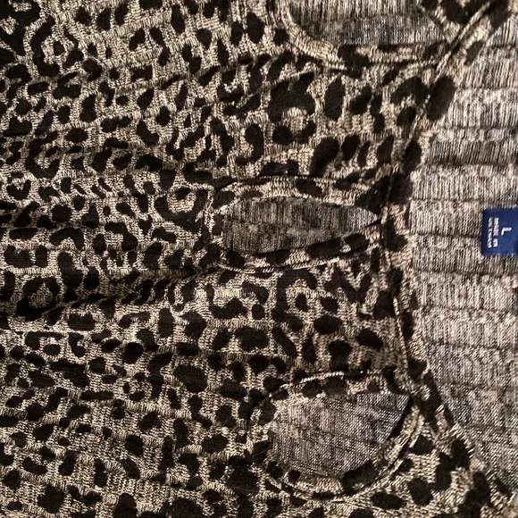 Ladies animal print midi dress in black & gray - Picture 3 of 12